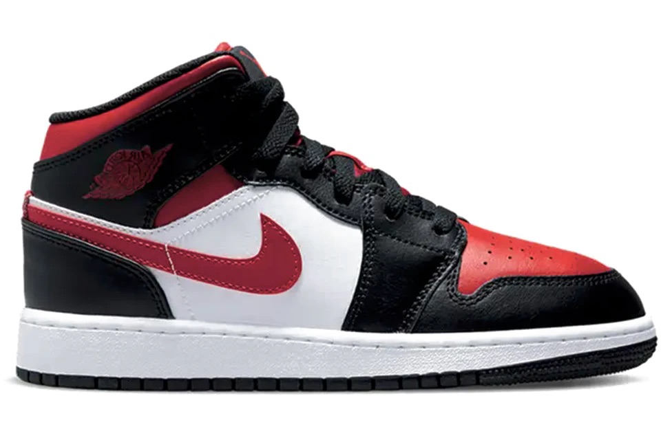 Air Jordan 1 Mid 'Black Fire Red' (GS) – Crepped